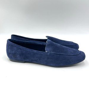 Born Womens Petil Navy Blue‎ Suede Leather Loafers Flats Shoes 9.5M